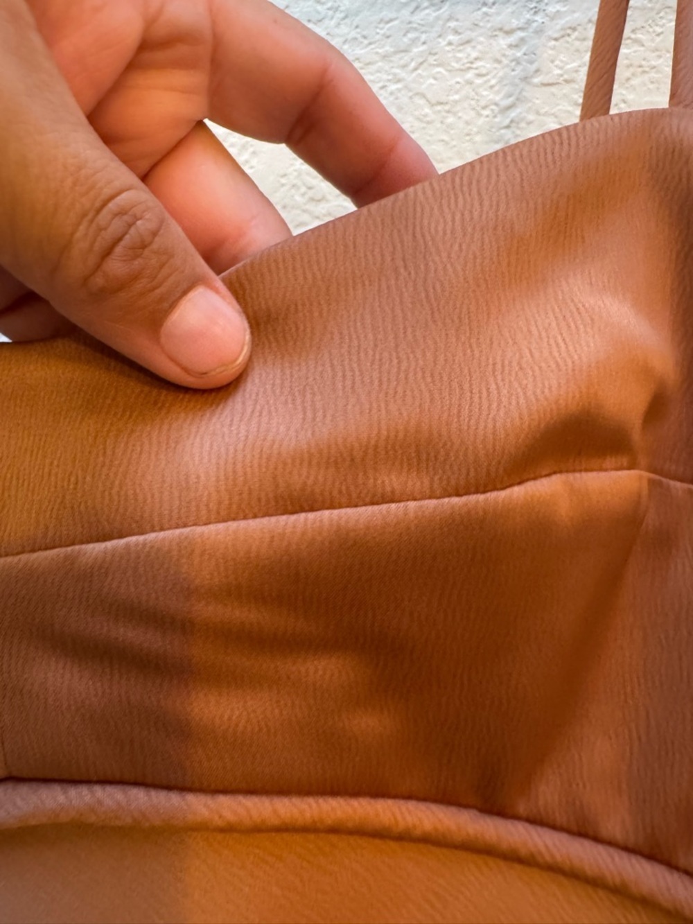 Wayf Rust-Brown Slip Midi Dress - Picture 4 of 8